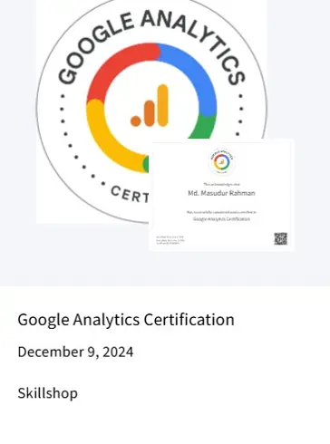 Google Analytics Certification, December 9, 2024, Google Skillshop